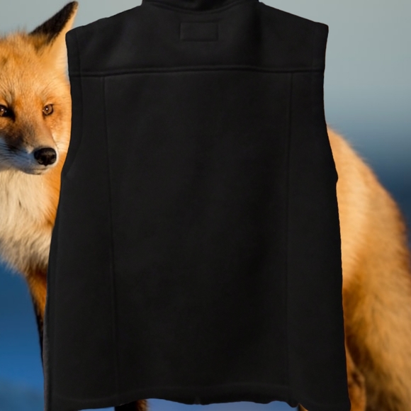 Lauren Ralph Lauren Black Faux Suede Sherpa Lining Vest - Picture 5 of 5